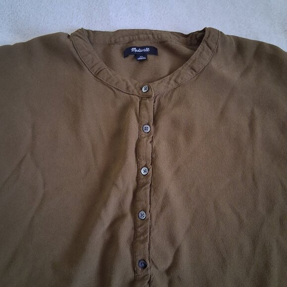 Madewell Women's Size XL Olive Green Getaway Oversized Button-Down Shirt - Picture 5 of 11